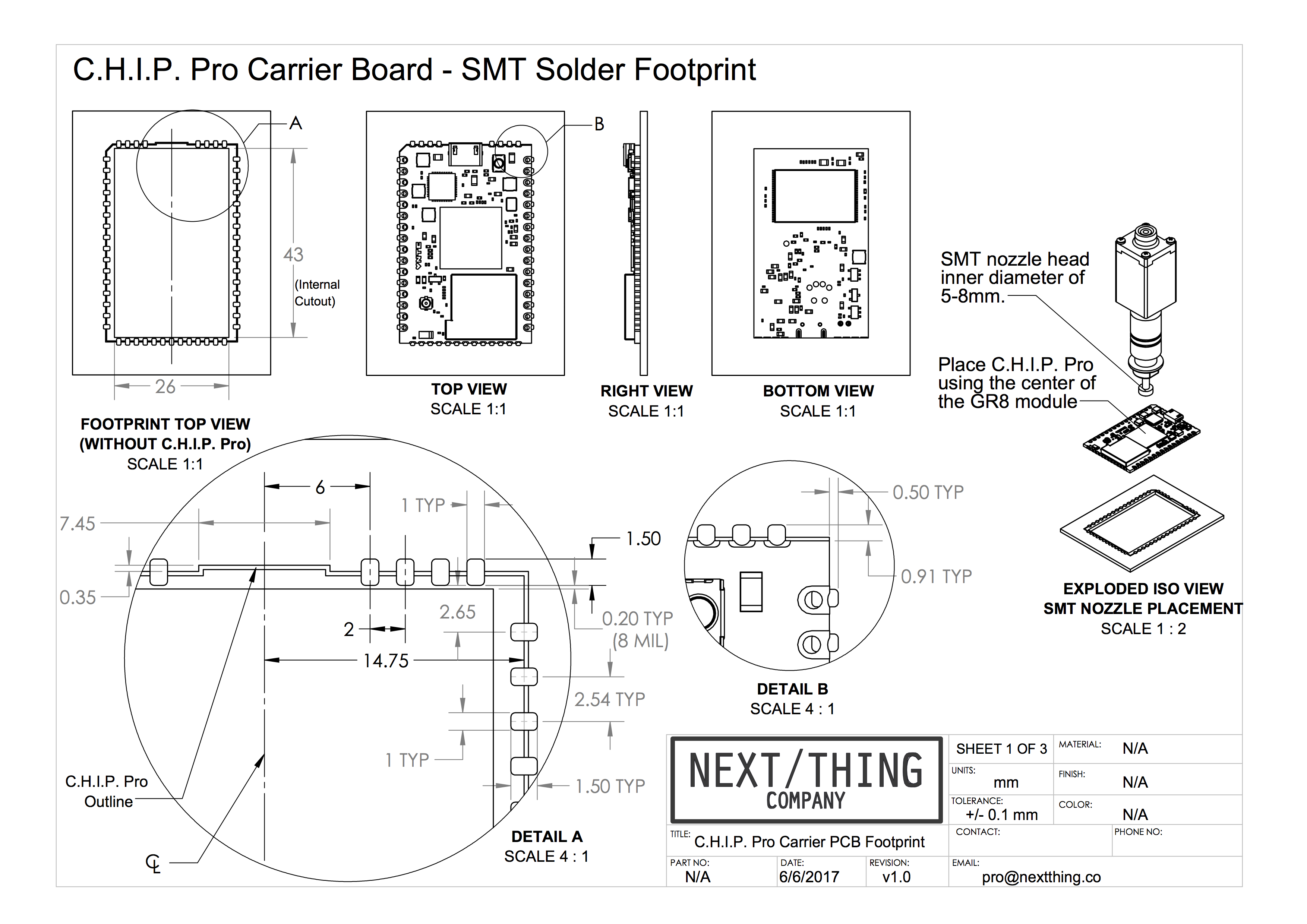 C.H.I.P. Pro PCB Footprint