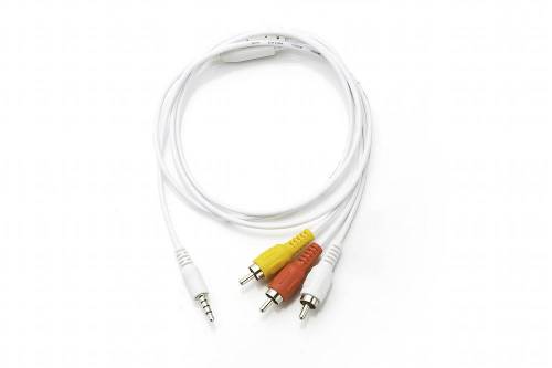 Typical AV cable that carries stereo audio and composite video