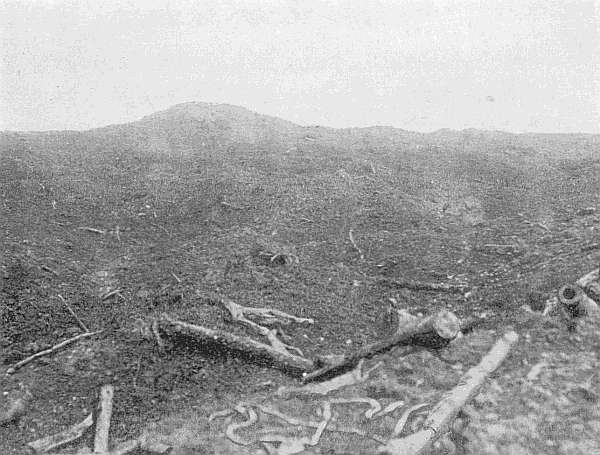 THE WINDMILL OF POZIÈRES AND THE SHELL SHATTERED GROUND AROUND IT