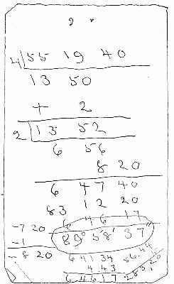 FACSIMILE OF OBSERVATIONS AT CAMP MORRIS JESUP, APRIL 7, 1909