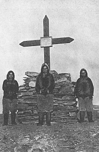 MEMORIAL ERECTED TO THE MEMORY OF PROFESSOR ROSS G. MARVIN, AT CAPE SHERIDAN