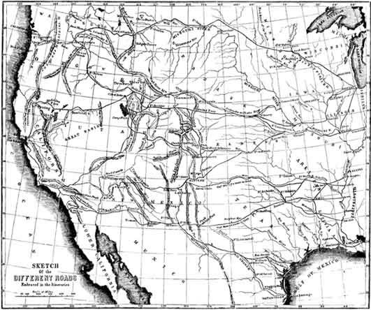 SKETCH of the DIFFERENT ROADS