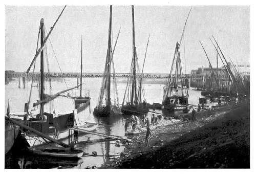 A bridge spanning the Nile at Cairo