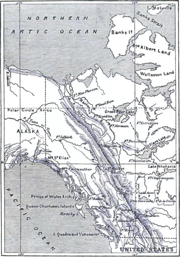 Map of North-West America