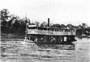 A Coffee Freighter on the Cauca River, Colombia