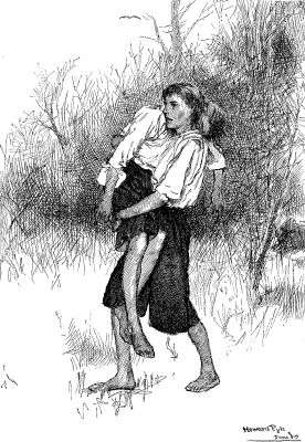 ISAAC BRADLEY CARRYING JOSEPH INTO THE SETTLEMENT.