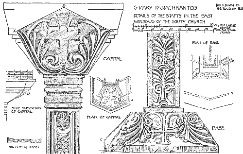 Details of the Shafts in East Windows of South Church.