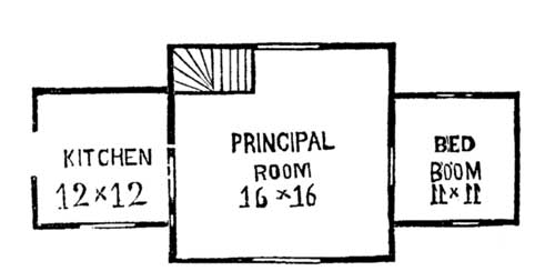 Plan of Laborer's Cottage.