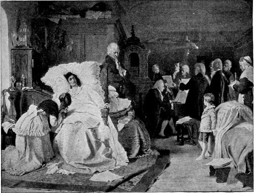 "THE LAST HOUR OF MOZART."

From the Picture by H. Kaulbach.

By permission of the Berlin Photographic Company, 133 New Bond Street,
London, W.