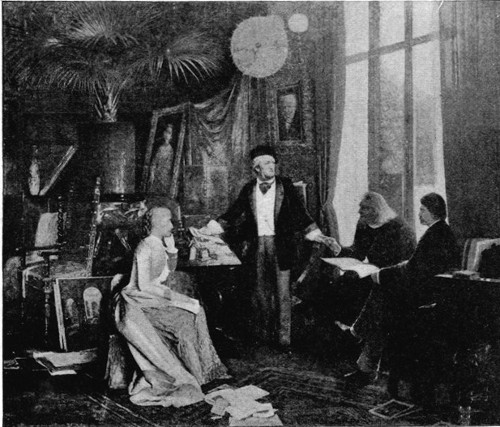 "WAGNER IN HIS HOME AT WAHNFRIED."

From the Picture by W. Beckmann.

By permission of Rud. Ibach Soln, owners of the Original.