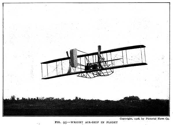 FIG. 95–WRIGHT AIR-SHIP IN FLIGHT