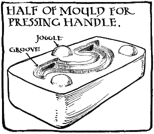 HALF OF MOULD FOR PRESSING HANDLE.