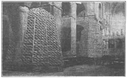 INTERIOR OF ST. MARK'S: CHAPEL OF THE CRUCIFIX PROTECTED
BY SANDBAGS AND MATTRESS-LIKE SHEATHS