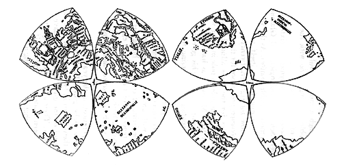 Gore Map of Leonardo da Vinci, ca. 1515.