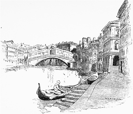 GRAND CANAL, WITH THE RIVA DEL CARBON AND RIALTO
BRIDGE