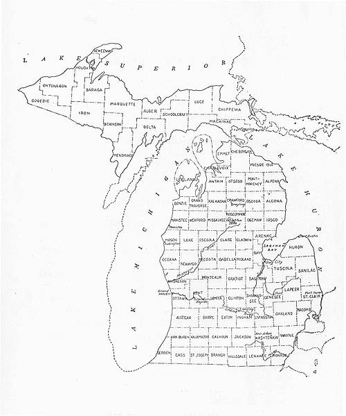 MAP OF MICHIGAN