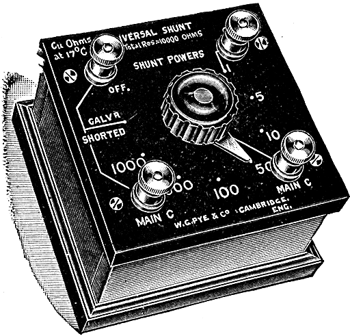 Fig 539Ayrton-Mather universal shunt This shunt may be used with any galvanometer