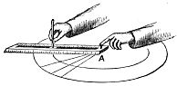 person using ruler to make circle