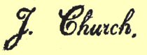 Signature of J. Church