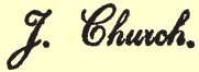 Signature of J. Church