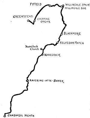 Map—GREENSTEAD to CHADWELL HEATH