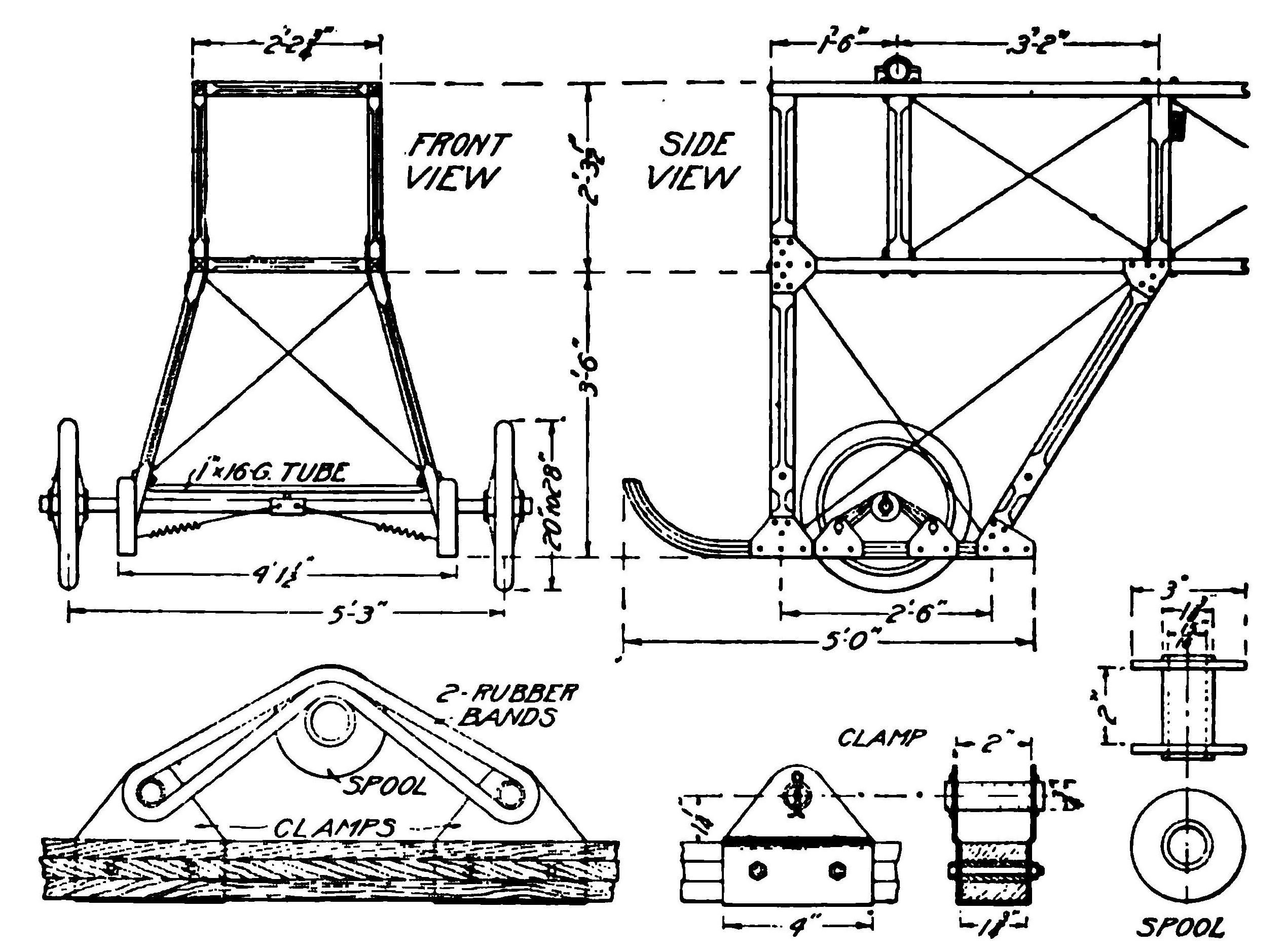 Fig. 35. Running Gear of Morane Type of Bleriot Monoplane