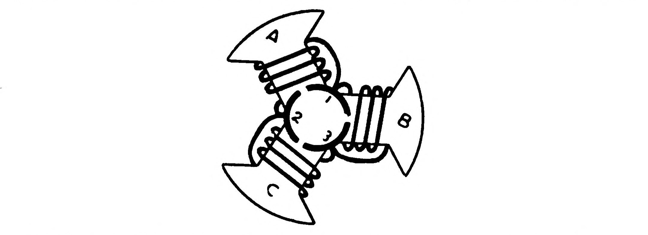 FIG. 139.—Diagram showing how the Armature Coils are connected to the Commutator Sections.