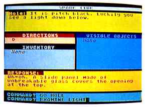 Text Adventure screen