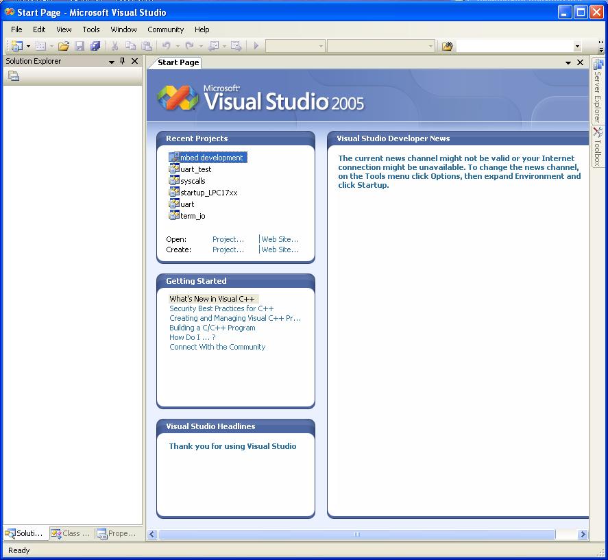 VS2005 startup